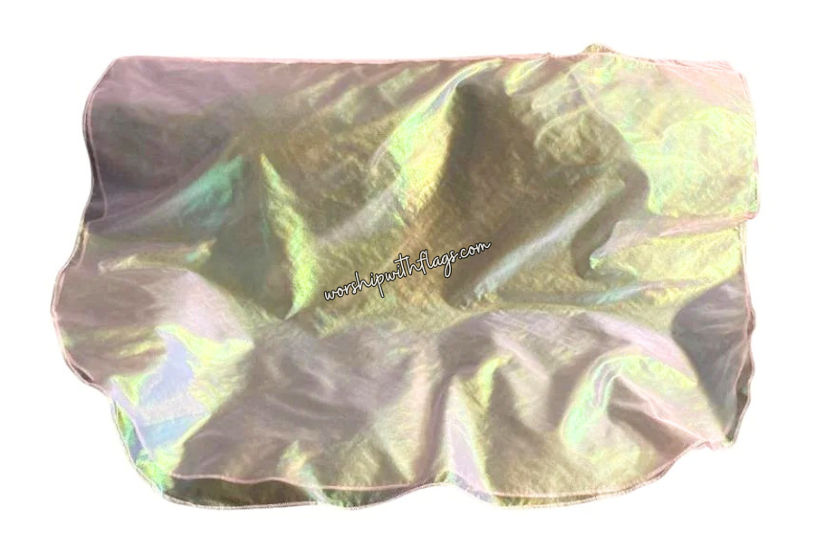 White Iridescent Large Angel Wing Flags