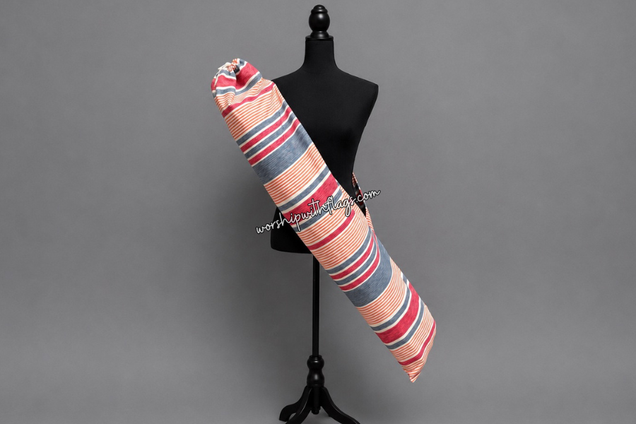 Adult & Child Pink Striped Flag Bag for Worship Flags