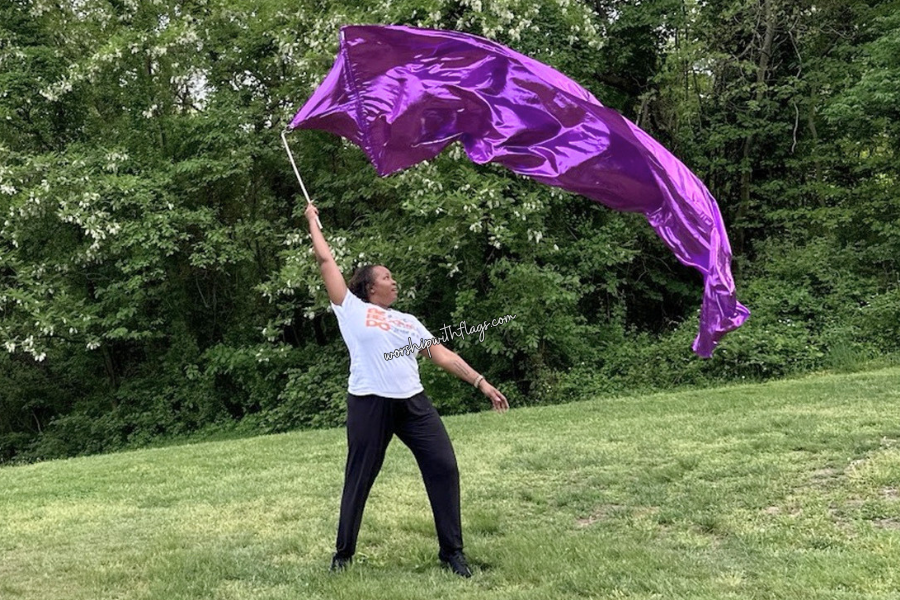 12ft Purple Passion Metallic Lamé Kite Streamer