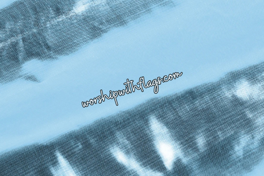 Sky Blue Metallic Lamé Angel Wing Flags
