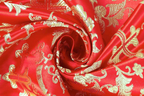 Red & Gold Brocade Cross Worship Flag Bag