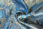 Turquoise & Gold Brocade Worship Flag Bag