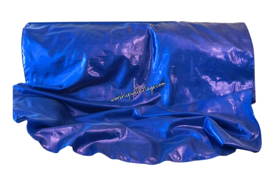 Royal Blue Shimmer Worship Flags