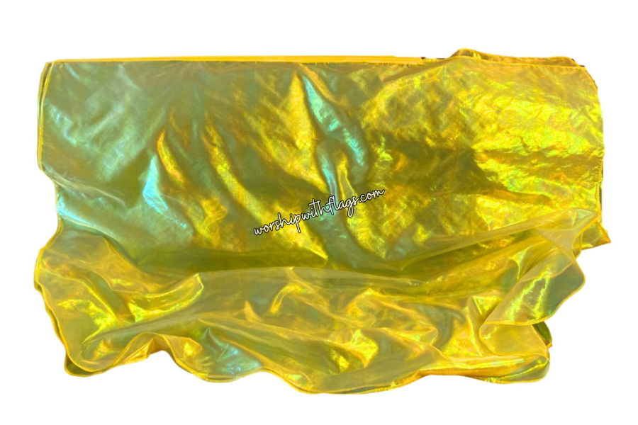 Yellow Iridescent Large Angel Wing Flags