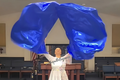 Royal Blue Metallic Lamé Angel Wing Flags