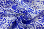 Royal Blue & Silver Brocade Worship Flag Bag
