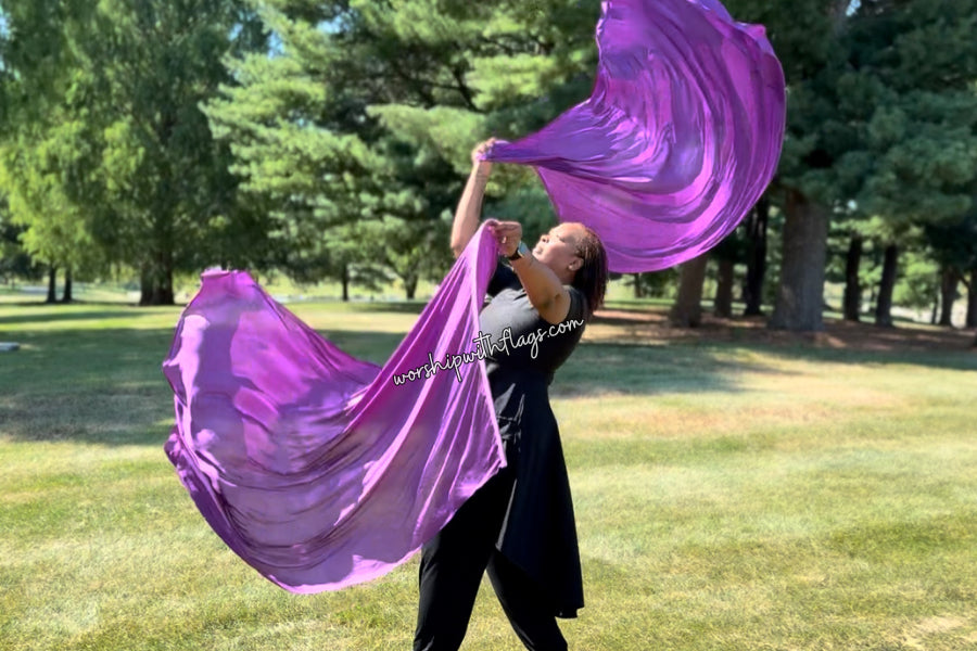 Sacred Whisper – 8mm Silk Worship Flags