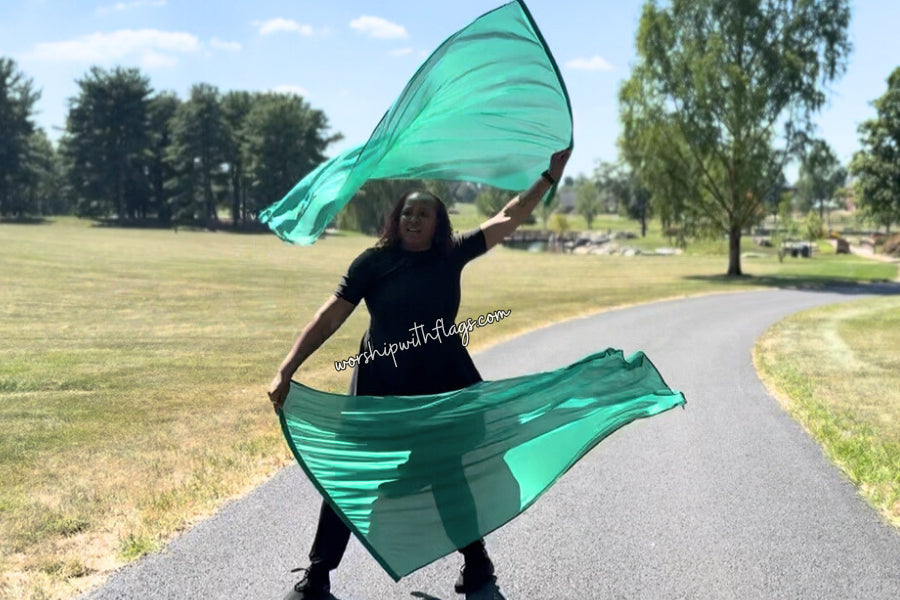 Fresh Awakening – 8mm Silk Worship Flags