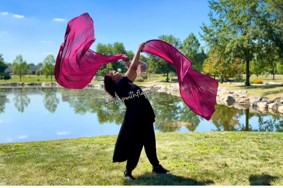 Deep Surrender – 8mm Silk Worship Flags