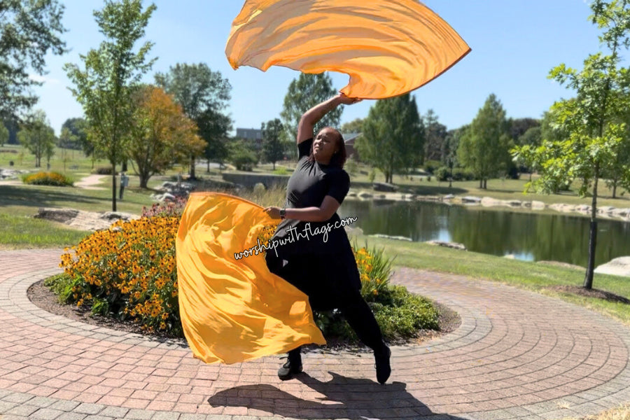 Ignite the Praise – 8mm Silk Worship Flags