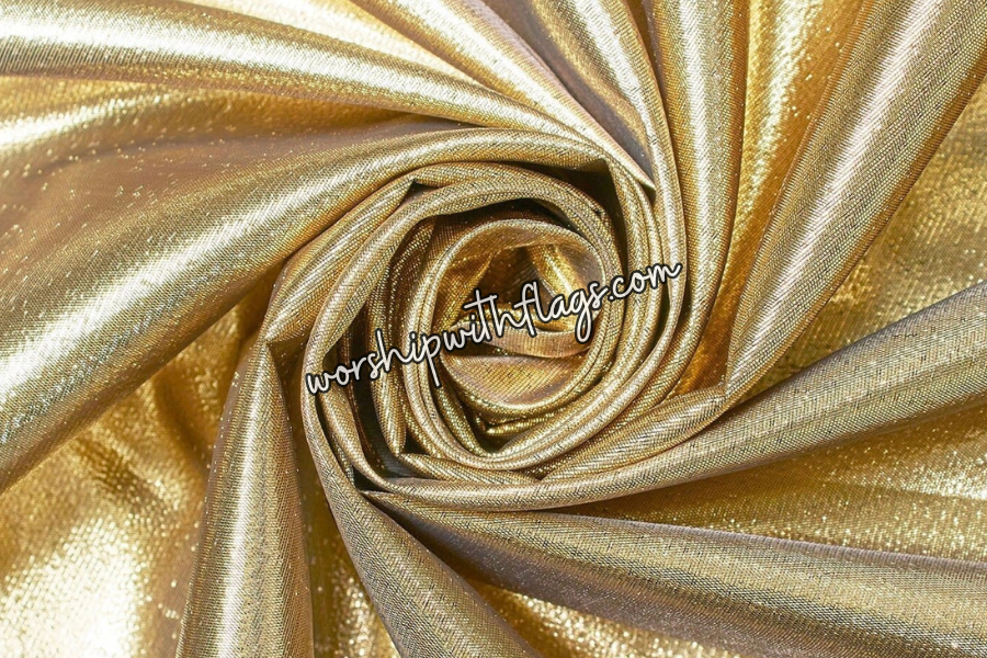 Dark Gold Classic Lamé Large Angel Wing Flags