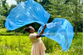 Large & X-Large Mirror Organza Angel Wing Flags