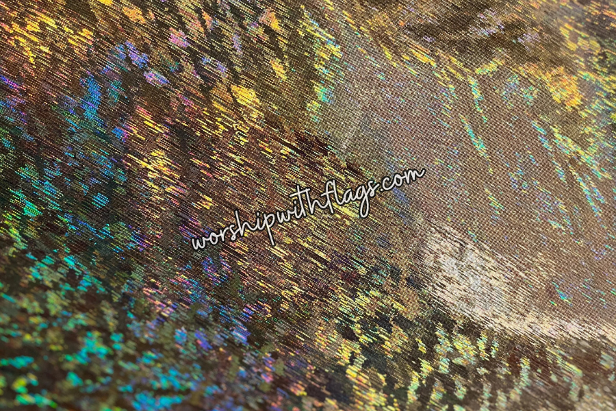 Dark Gold Holographic Angel Wing Flags
