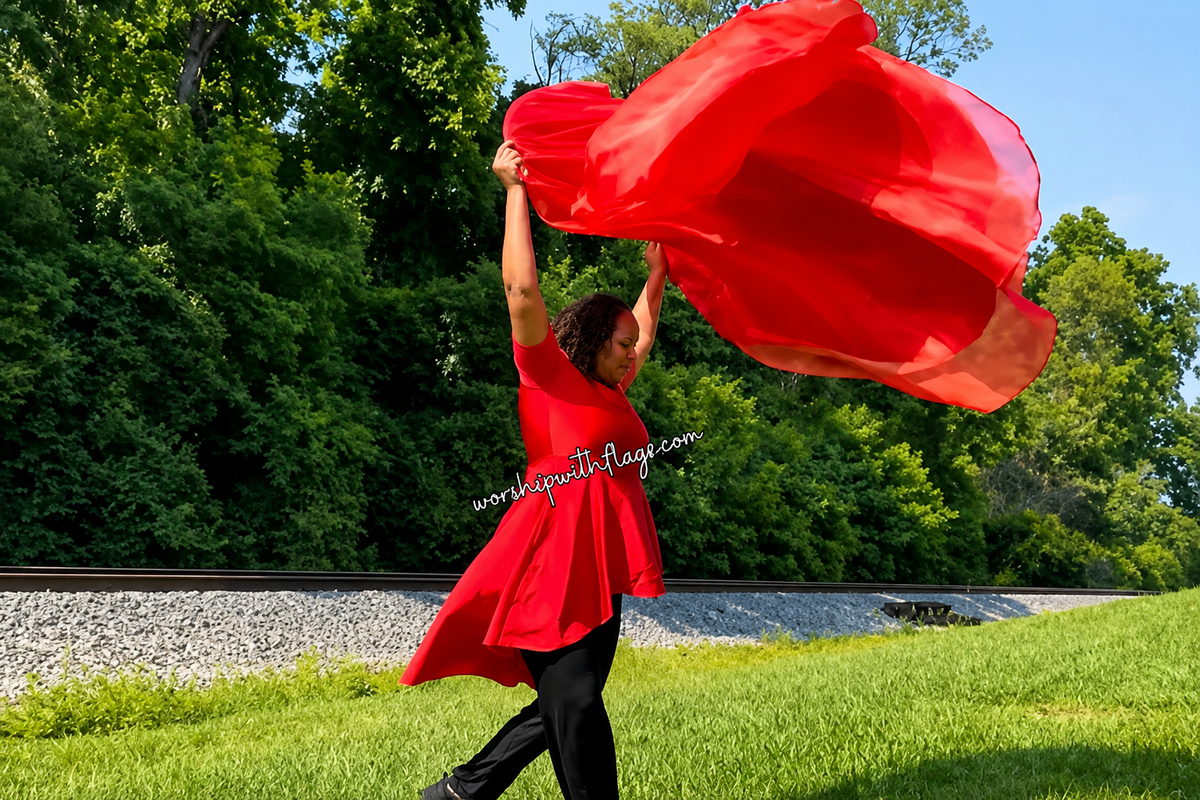 Passionate Embrace Double Layer Red Angel Wing Flags