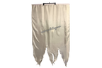 Heaven’s Breath – XL 42” x 72” White Silk Flags w/ Bold Fire Tips